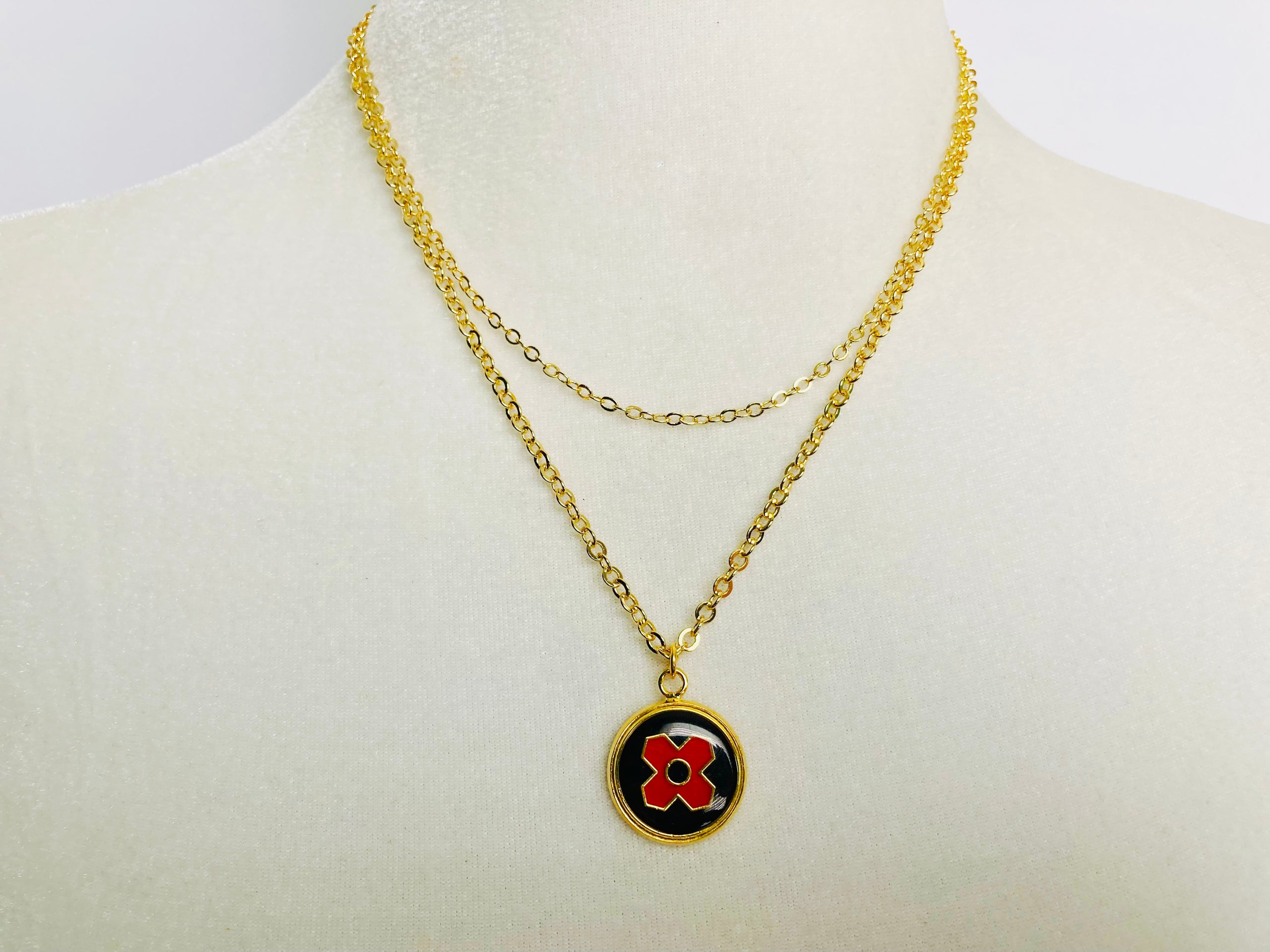 Louis Vuitton Repurposed Button Necklace 